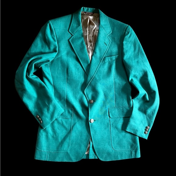 Vintage 80’s Classic Green Blazer - Picture 2 of 10